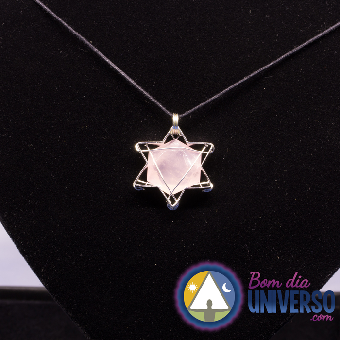 ESTRELA PRATA QUARTZO ROSA 2